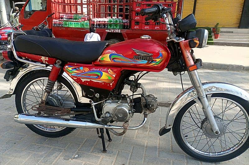 super power red colour model 2022 70cc bike for sale #0334-3031924# 5