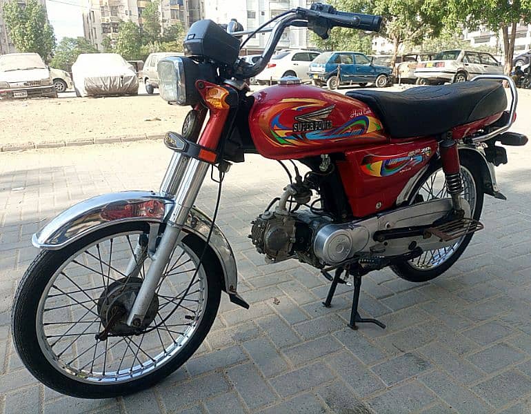 super power red colour model 2022 70cc bike for sale #0334-3031924# 6