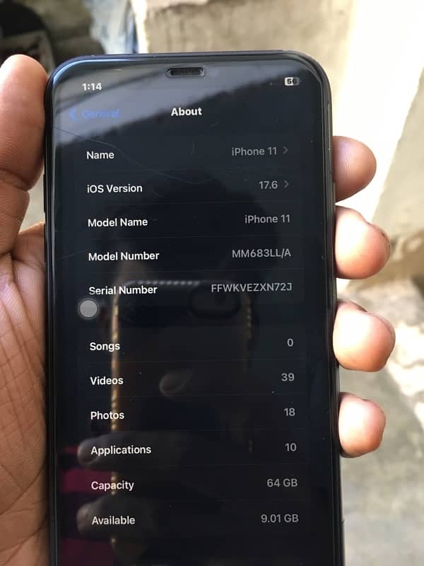 iPhone 11 64gb jv 2month sim calay ga bettry 99 health 4