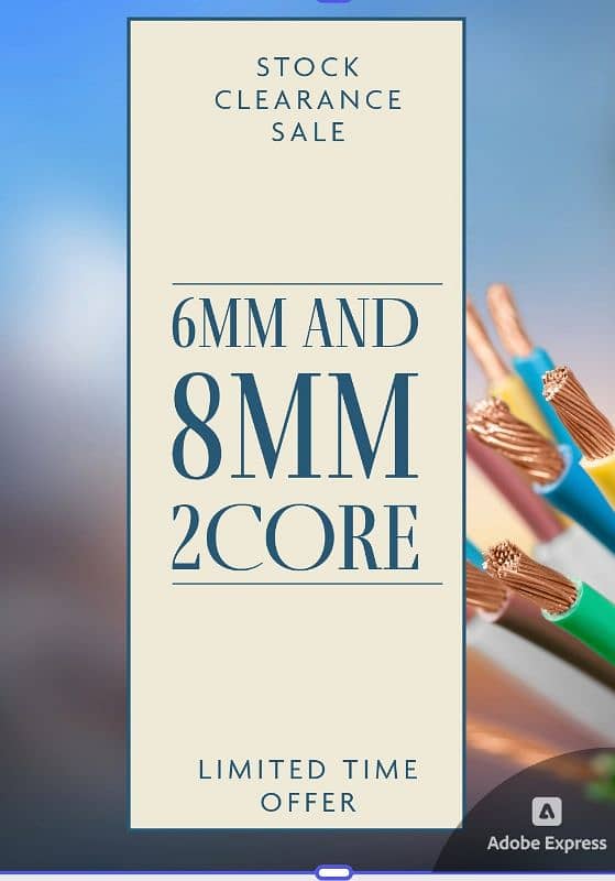 6mm and 8mm 2core cable 0