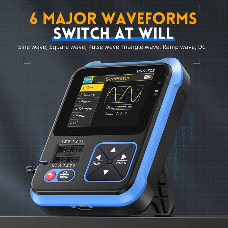 FNIRSI DSO-TC3 3-IN-1 Handheld Digital Oscilloscopes Signal Generator 2