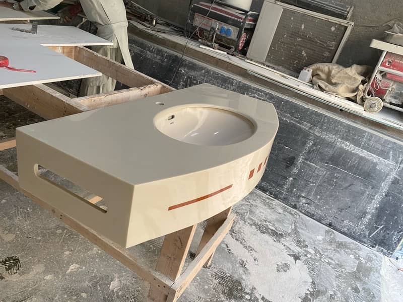 CORIAN WASHROOM VANITY 5