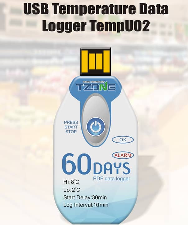 TempU02 Single Use 60days PDF Temperature Data Logger In Pakistan 0