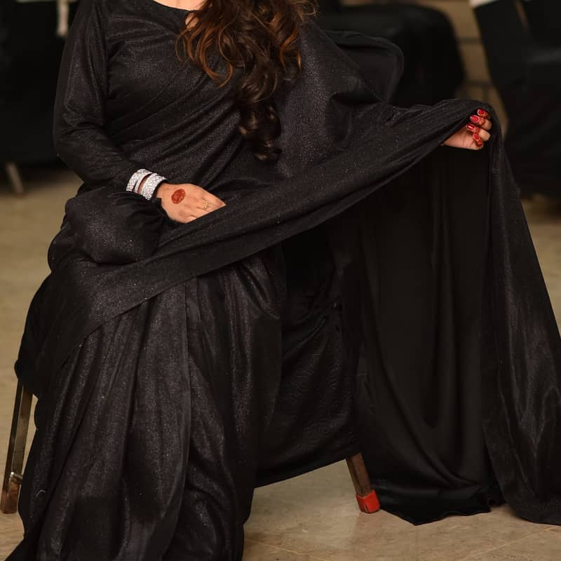 Black MoonLight saree one time use Only 3