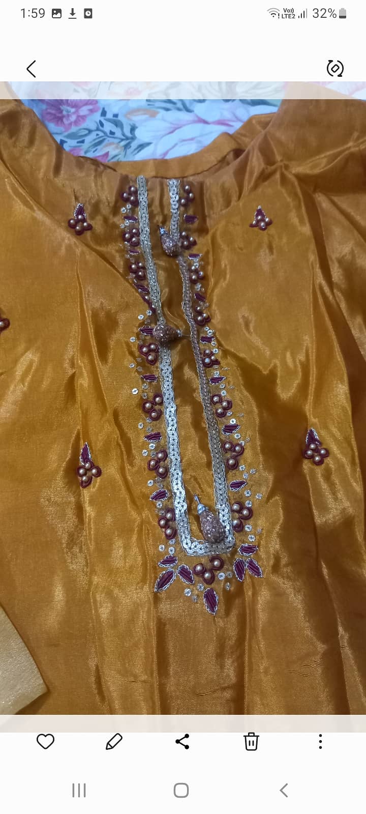 ktan silk with organza dupata decent work 0