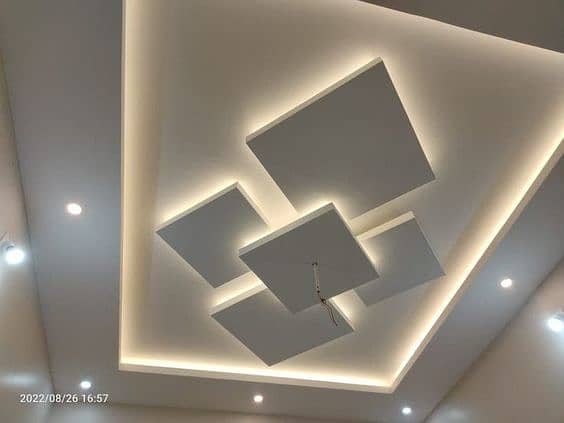 Fency ceiling - 2 by 2 ceiling - roof ceiling - ceiling lights 11