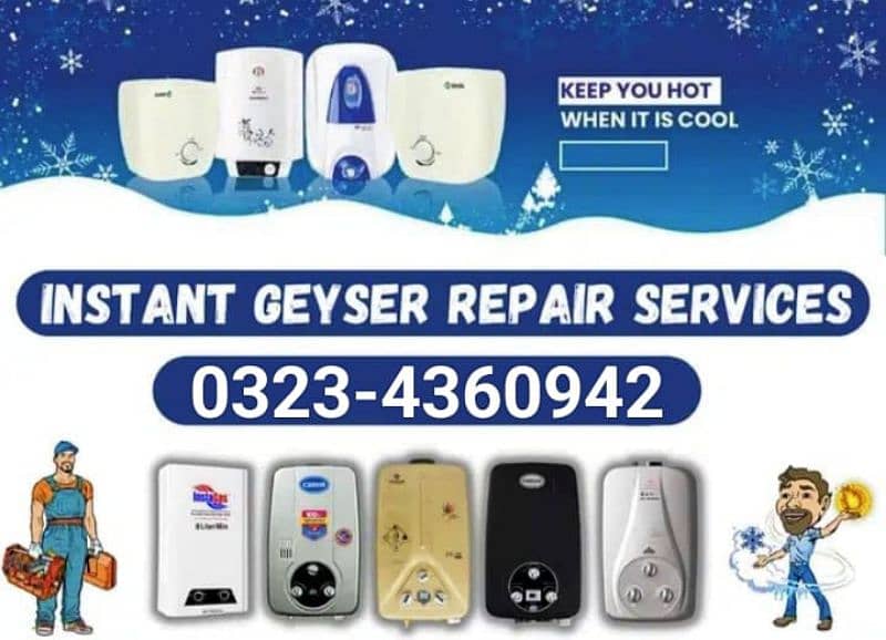 Geyser Repair Services On 1 Call All Over Lahore 0323-4360942 0