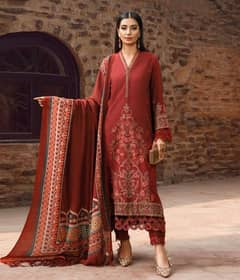 3pcs unstitched dhanak suit