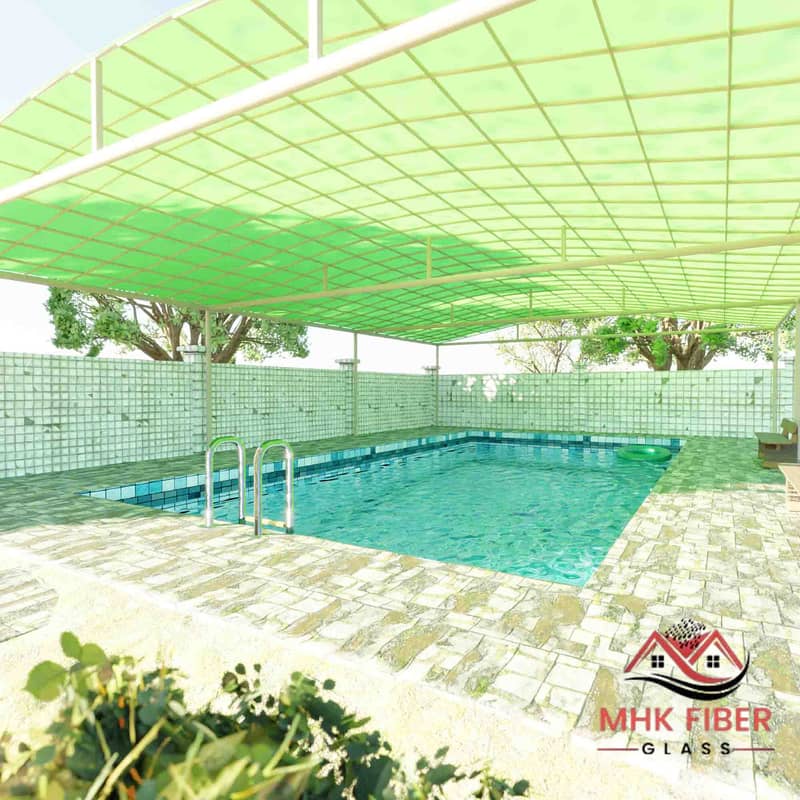 Transparent Fiber Glass Sheets, for pools car shades lawns on discount 6