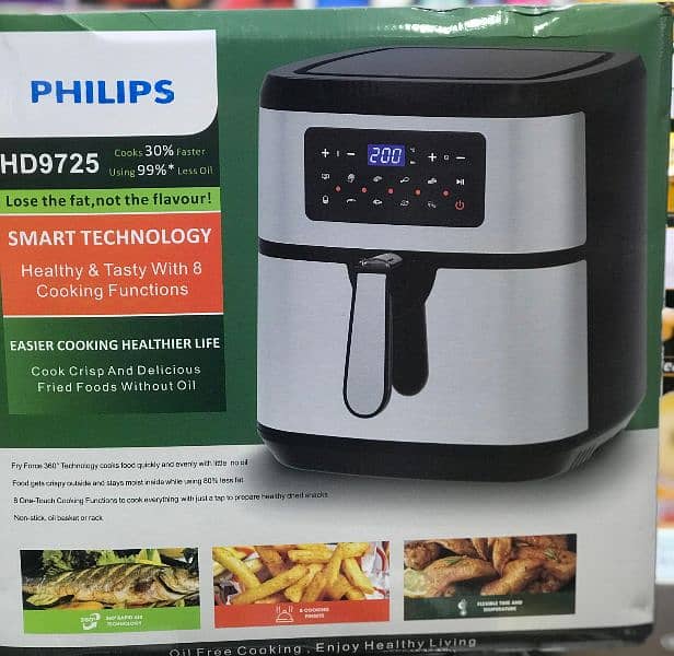 Philips Airfryer HD9725 (large size) with 8 different cooking function 0