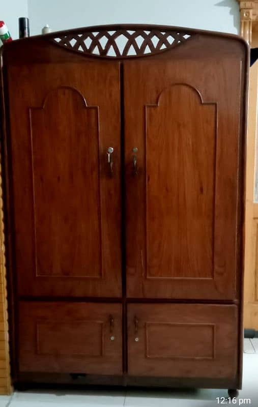 pure taahli wooden wardrobe almaari 0