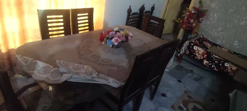 dining table with 6 chair 6