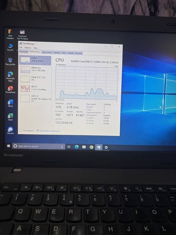 Lenovo L450 || i5 5thGen, 8GB RAM, 256GB SSD 5