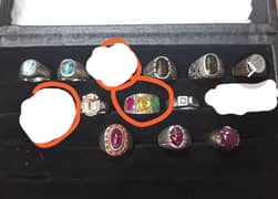 11-Silver Rings with Real Gem Stones