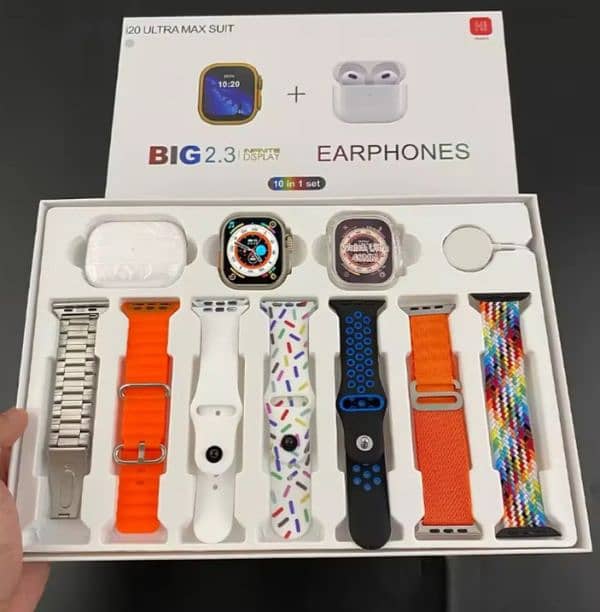 i20 Ultra 2 Max Suit Smart Watch With Airpods Pro 4