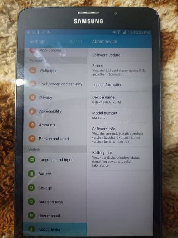 Samsung tab A 2016 good condition 4