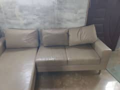 Rexine L Shape Sofa