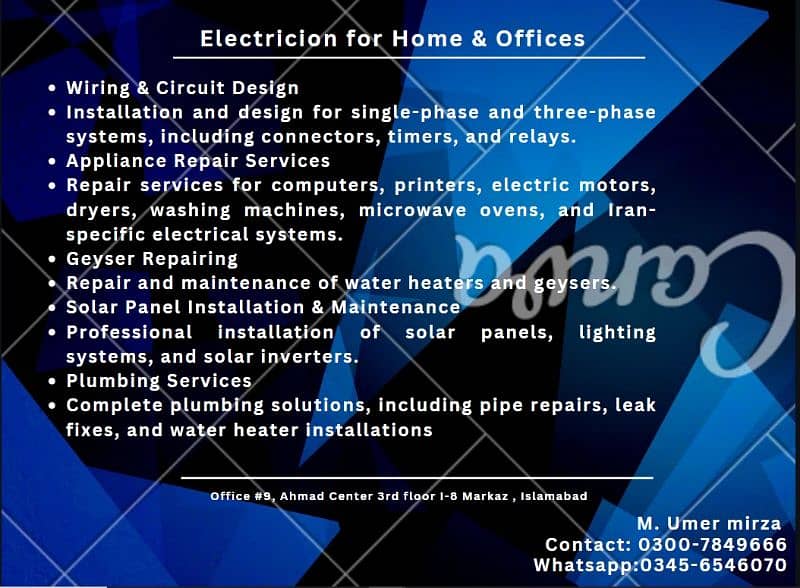 electrical service /Rawalpindi & Islamabad 0