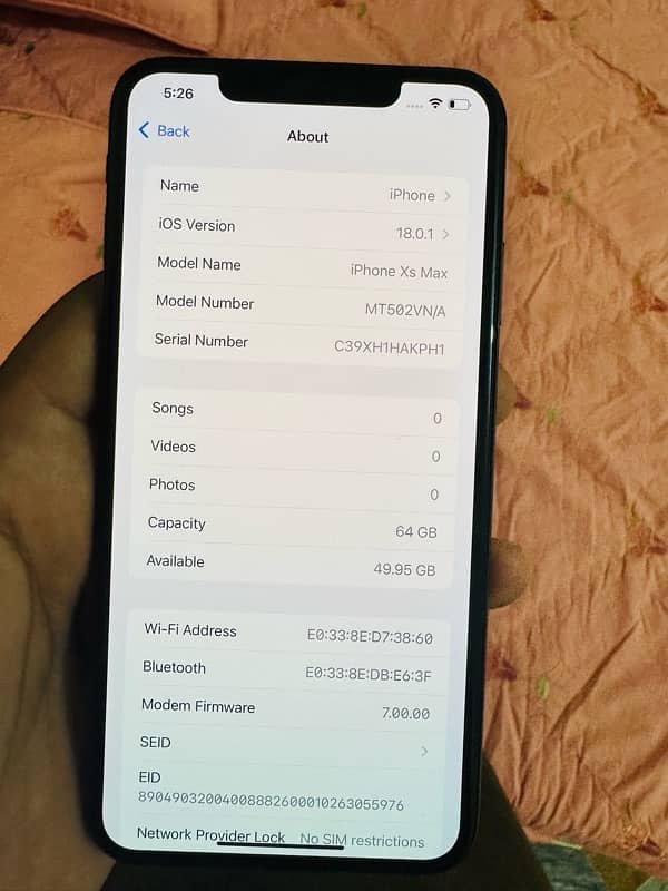 Iphone XS Max PTA Approved 5