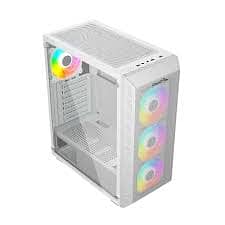 Thunder Furor Next Level TGC-225w ARGB ATX Case White – 3 ARGB Fans