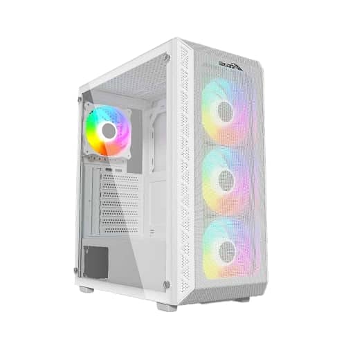 Thunder Furor Next Level TGC-225w ARGB ATX Case White – 3 ARGB Fans 1