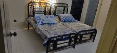 single bed with mattress