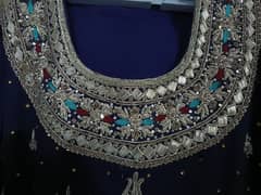 heavy embroidery royal blue