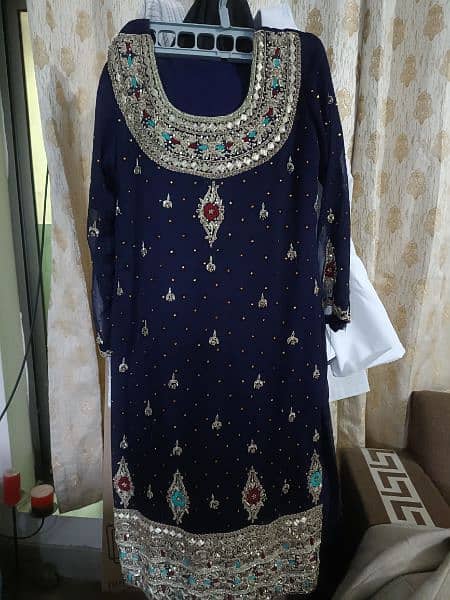 heavy embroidery royal blue 3