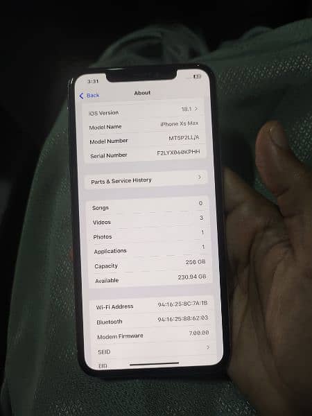 xs max jv 256 condition 9/10 2