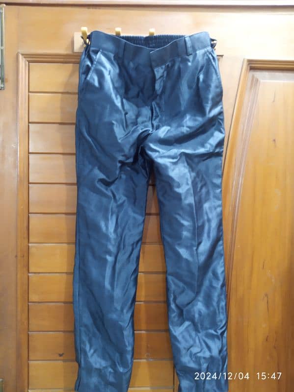 Dress pant coat shinny material for sale 1