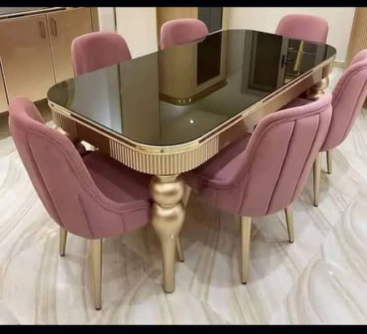 10 seater dining set/luxury dining/marble top table/wooden chair/table 4