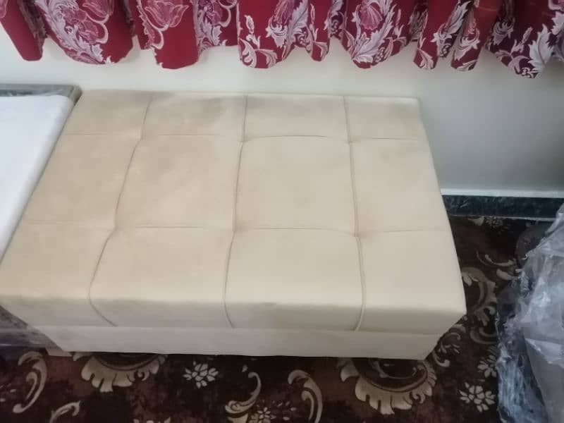 Most Attractive & beautiful L shape 7 seater sofa. cream colour 5