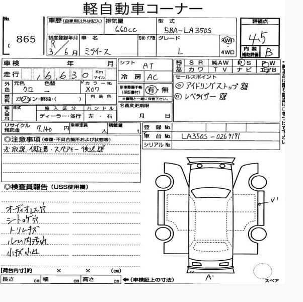 Daihatsu Mira Es 4.5 grade 2021 Black 3