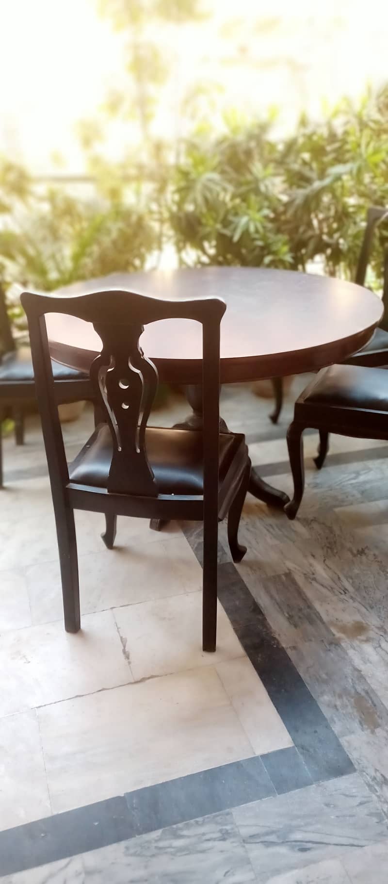 pure wooden table and chairs 1