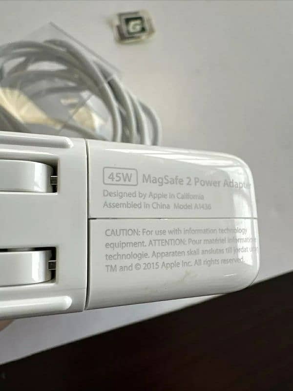 Apple Genuine OEM 45 Watt MagSafe 2 Power Charger White A1436 Used 2