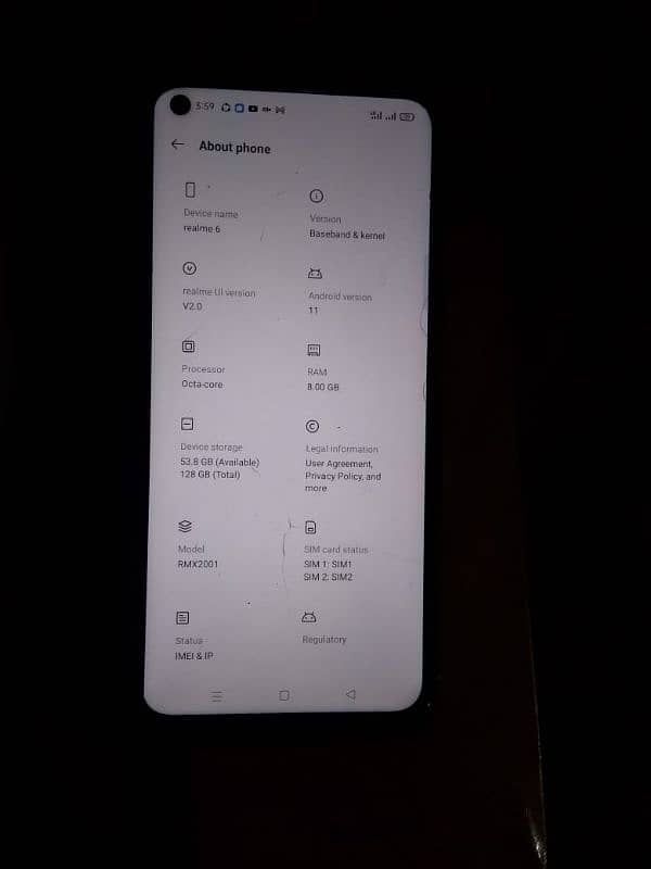 realme Ram & memory 8/128 good condition 2