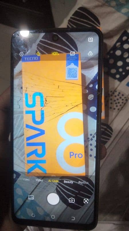 tecno spark 8pro dual SIM with box nd charger 4+1  ram 64gb memory 2