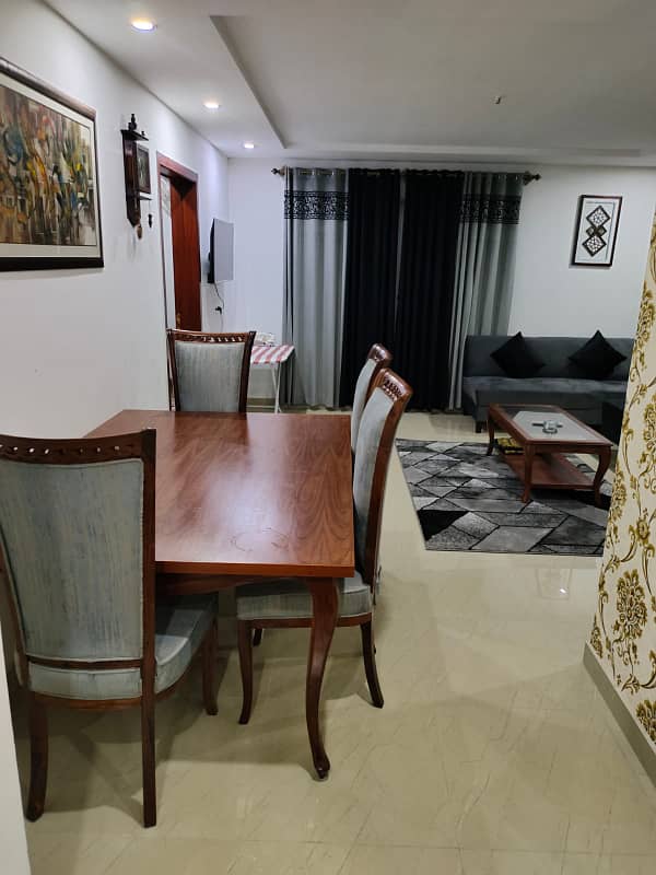 two bad furnished aperment available for rent in gullbreg greens islamabad 13