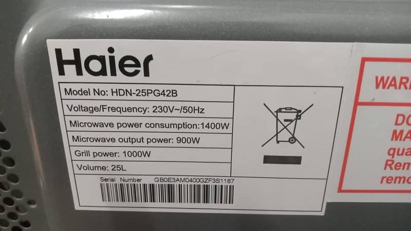 Haier Microwave Oven with Box 4