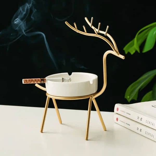 Golden Deer Luxury Ash Tray – Elegant Home Decor & Perfect Gift Idea 0