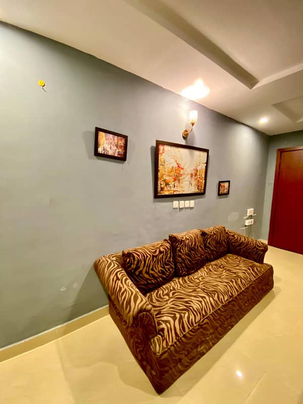 fully furnished One Bed Apartment Available For Rent In Gulberg Greens Islamabad. 9