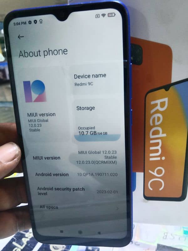 Redmi 9c 3/64 complete box pta approved official 7