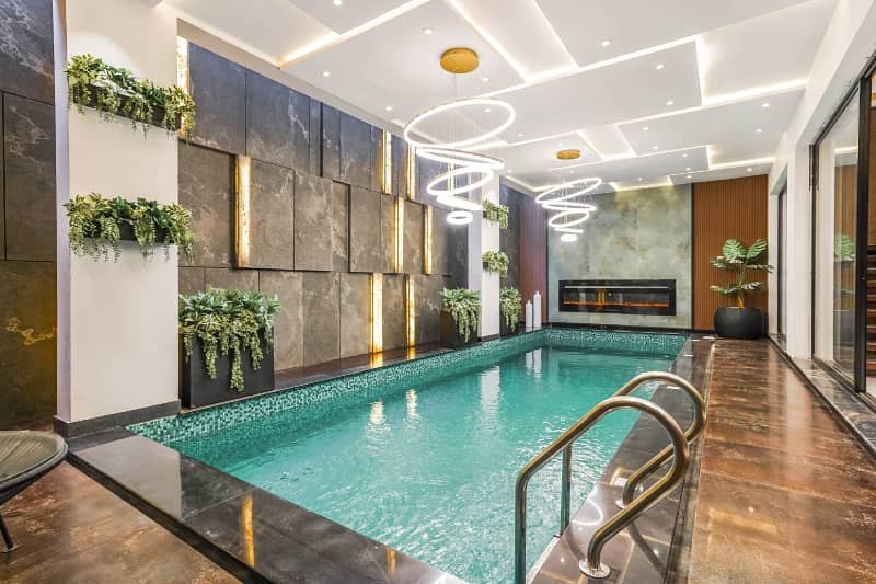 Swimming Pool Full Basement 1 Kanal Top Notched Luxurious House 21