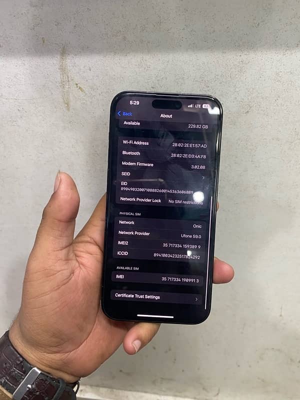 Iphone 14 Pro Max Non Pta Esim time available 2