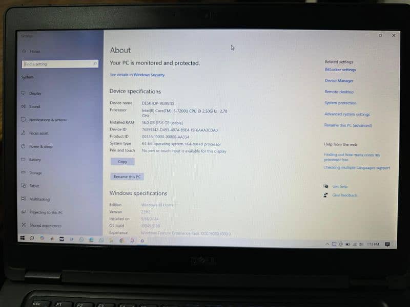 DELL i5 7th gen. 4