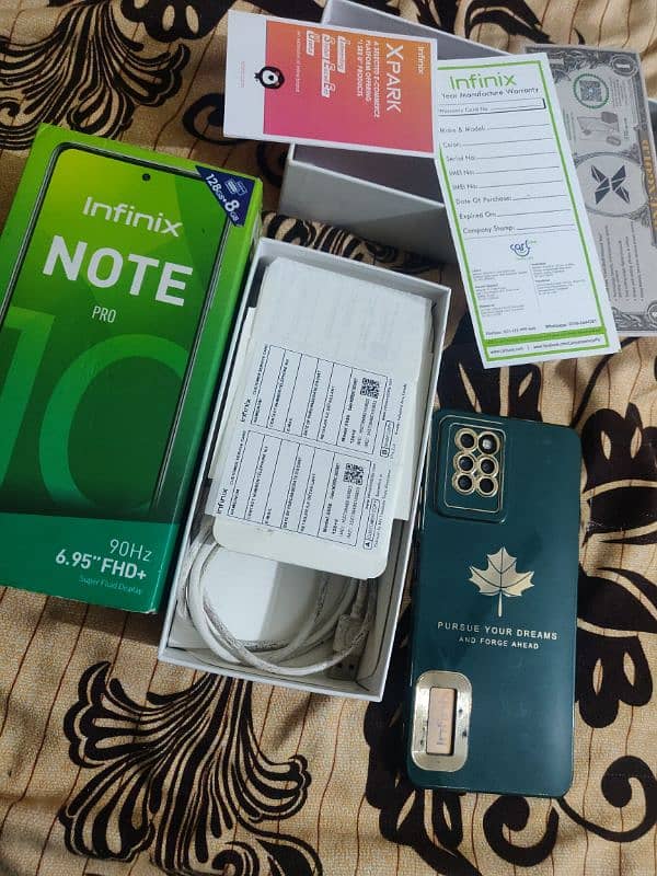 Infinix Note 10 pro complete box 8+128 no open no repair 7