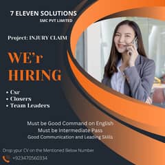 7 Eleven Solutions (Hiring as CSR and Closers for Injury Claim)