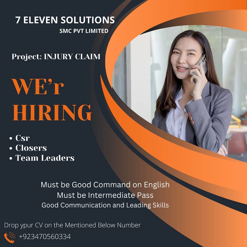 7 Eleven Solutions (Hiring as CSR and Closers for Injury Claim) 0