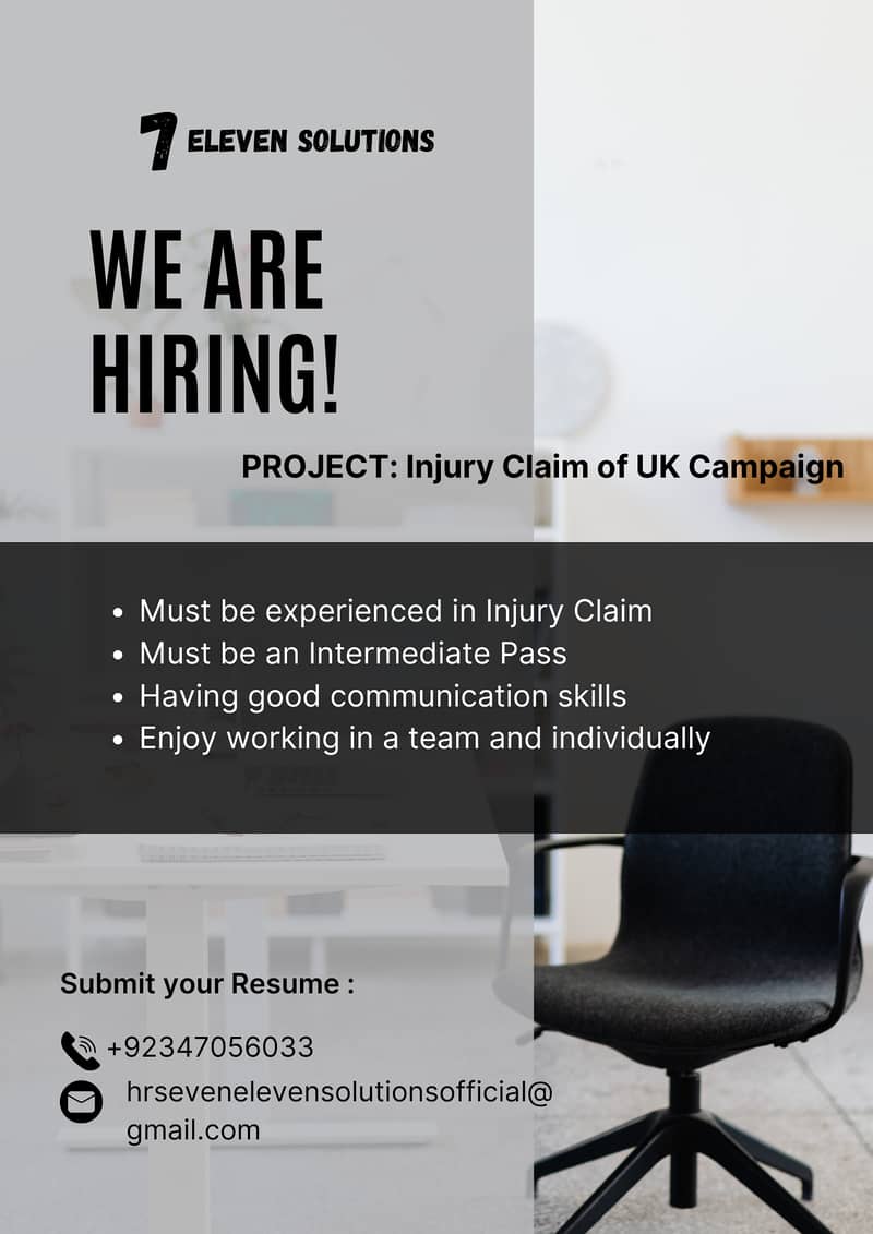 7 Eleven Solutions (Hiring as CSR and Closers for Injury Claim) 1