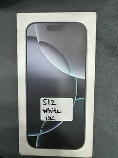 IPHONE 16 PRO 512 GB WHITE NON PTA